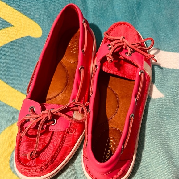 Coach Shoes - Coach Rainey Pink Loafer Sz-9.5, Pre-owned